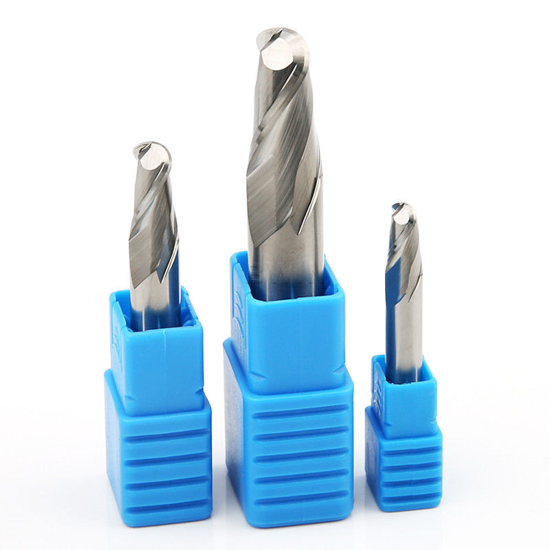 El CNC equipa el molino de extremo sólido de la nariz de la bola de las flautas del carburo HRC45 2 de Endmill Endmill de aluminio Ballnose